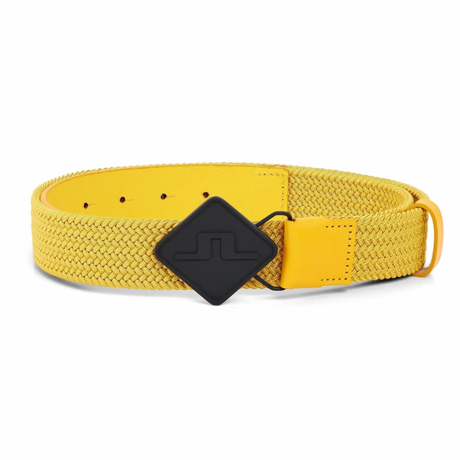 * J.Lindeberg Golf Diamond Leather Mix Belt Belts