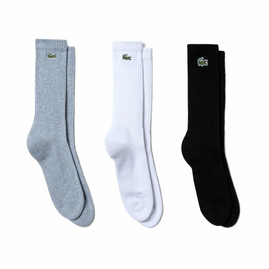 * Lacoste 3 Pack Crew Cut Socks Socks