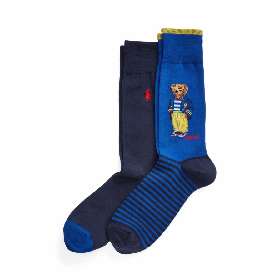 * Polo Ralph Lauren Bear Crew Socks 2 Pack Socks