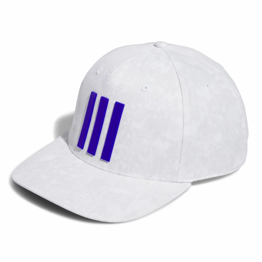 * Adidas Golf Tour 3-Stripes Print Snapback Cap Headwear