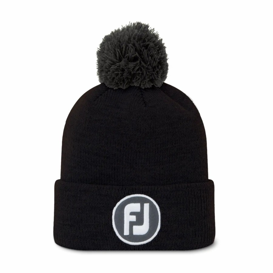 * Footjoy Fj Solid Pom Pom Bobble Hat Headwear