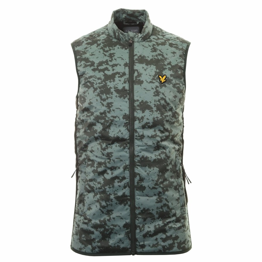 * Lyle & Scott Golf Seafoam Full Zip Gilet Outerwear