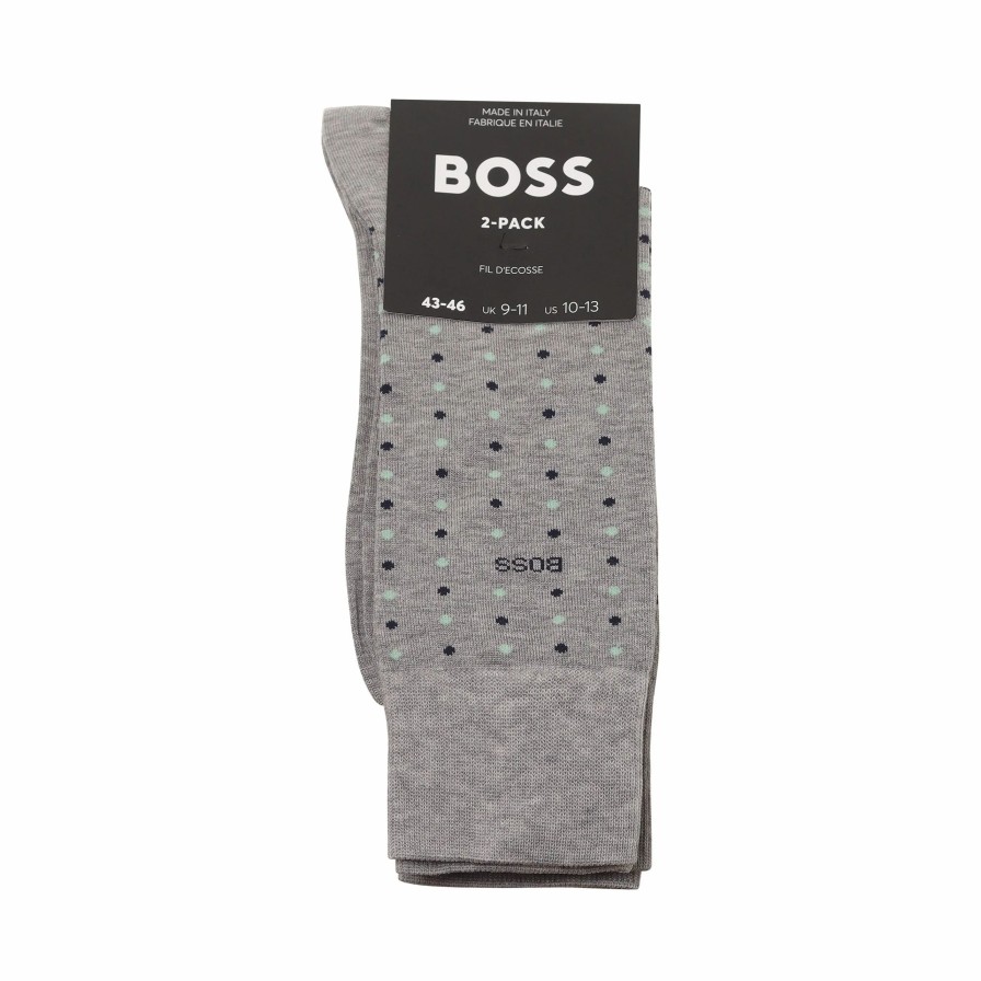 * Boss 2 Pair Mini Pattern Crew Socks Socks