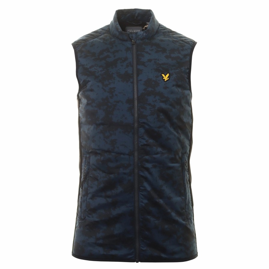 * Lyle & Scott Golf Seafoam Full Zip Gilet Outerwear