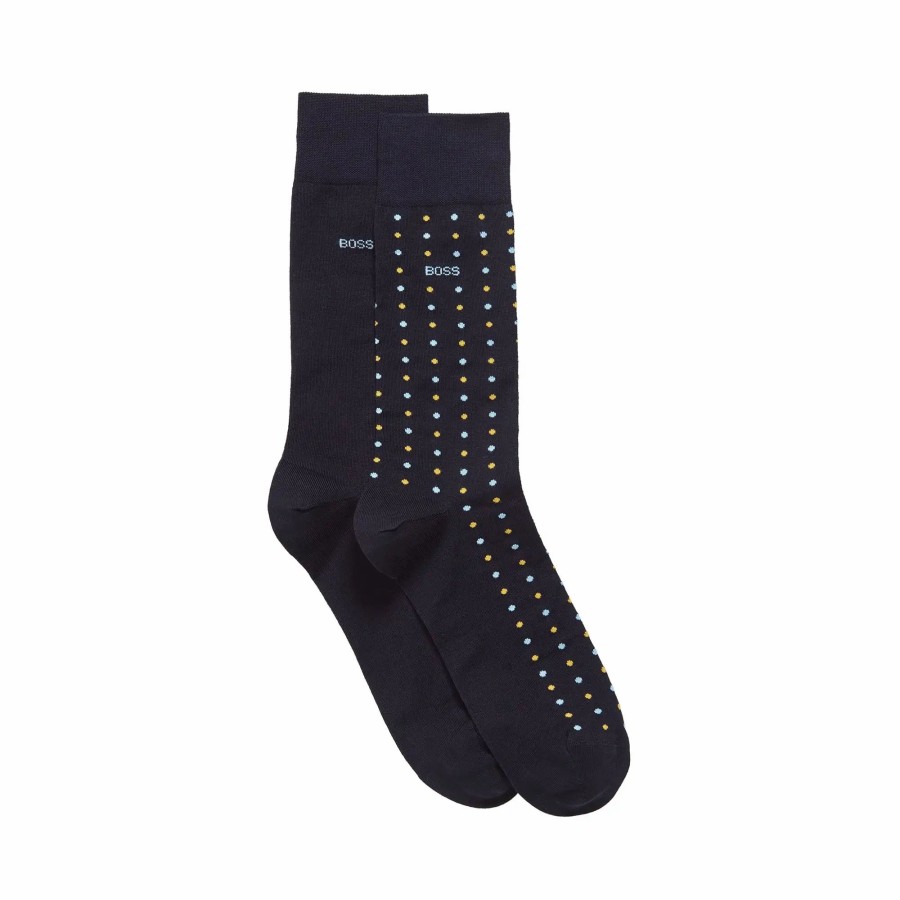 * Boss 2 Pair Mini Pattern Crew Socks Socks