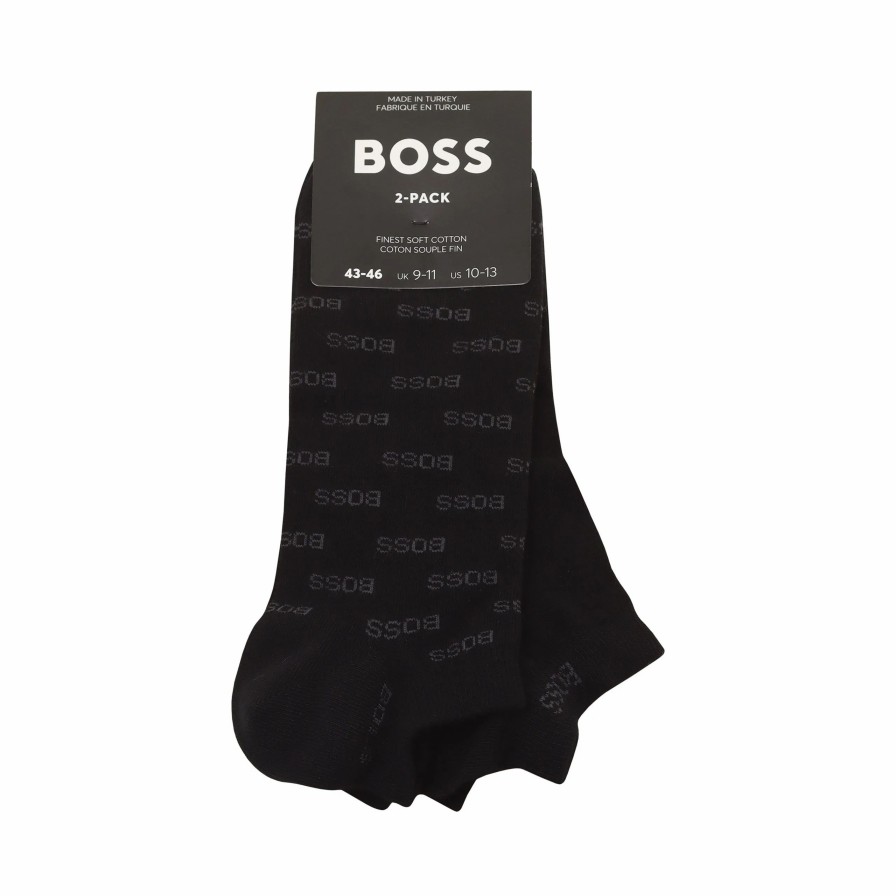 * Boss 2 Pair Allover Ankle Socks Socks