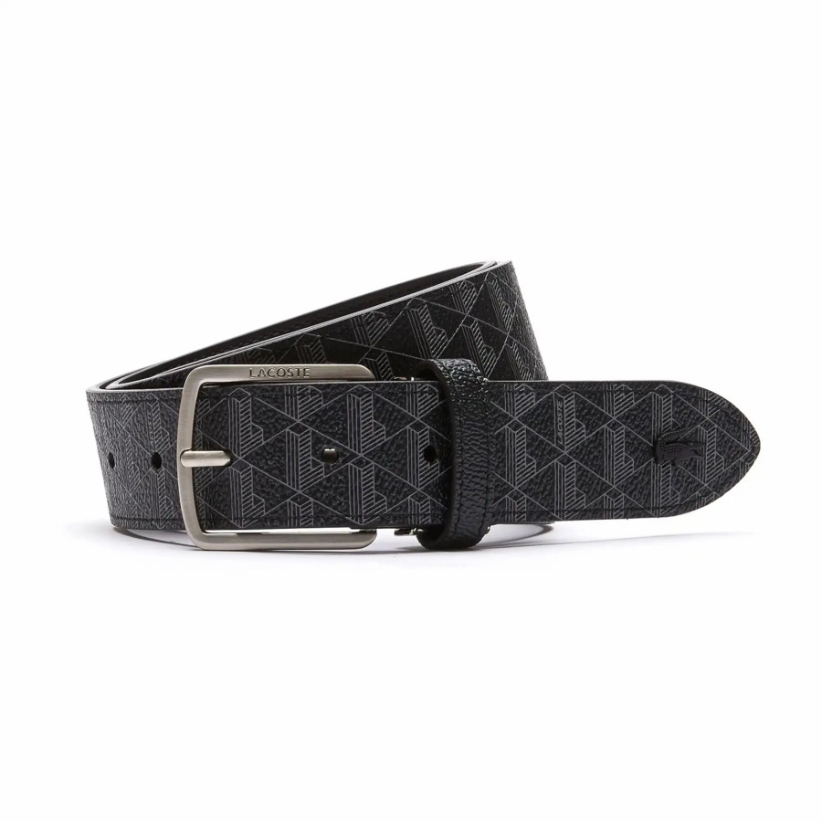 * Lacoste Monogram Woven Fabric Belt Belts