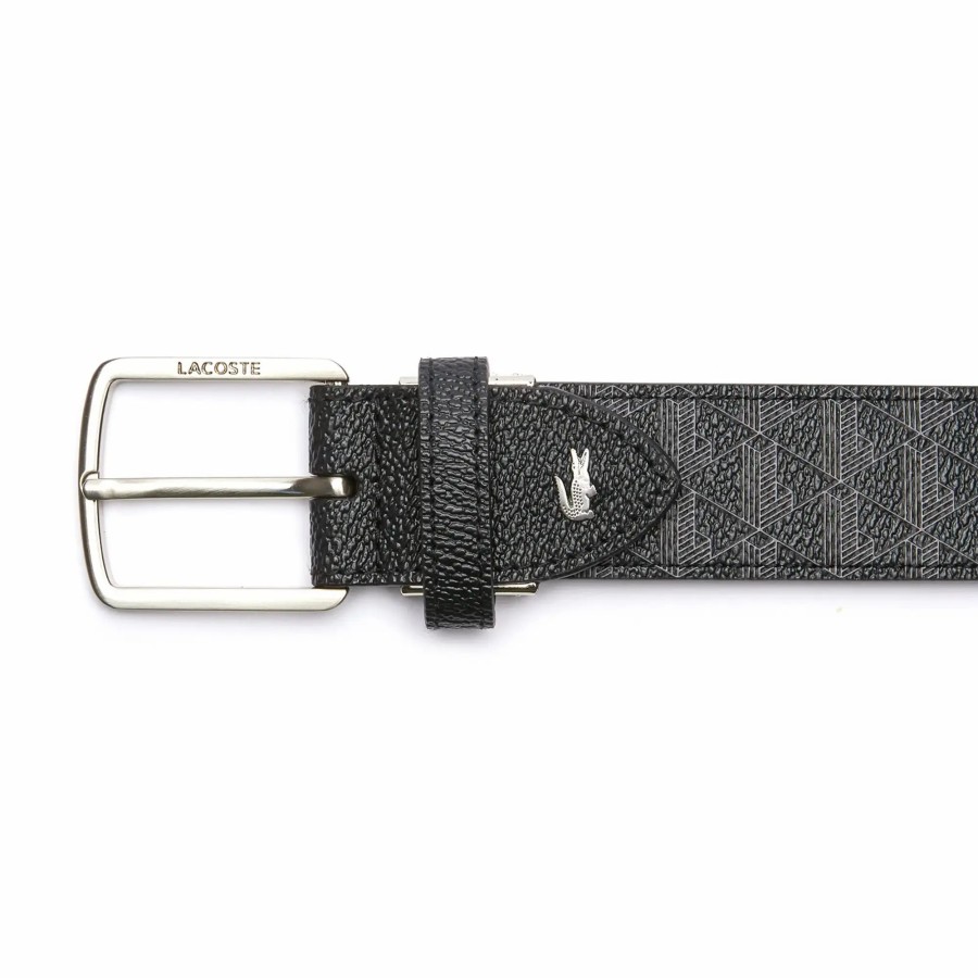 * Lacoste Monogram Woven Fabric Belt Belts