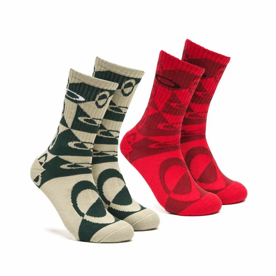 * Oakley Everywhere Crew Socks 2 Pair Pack Socks