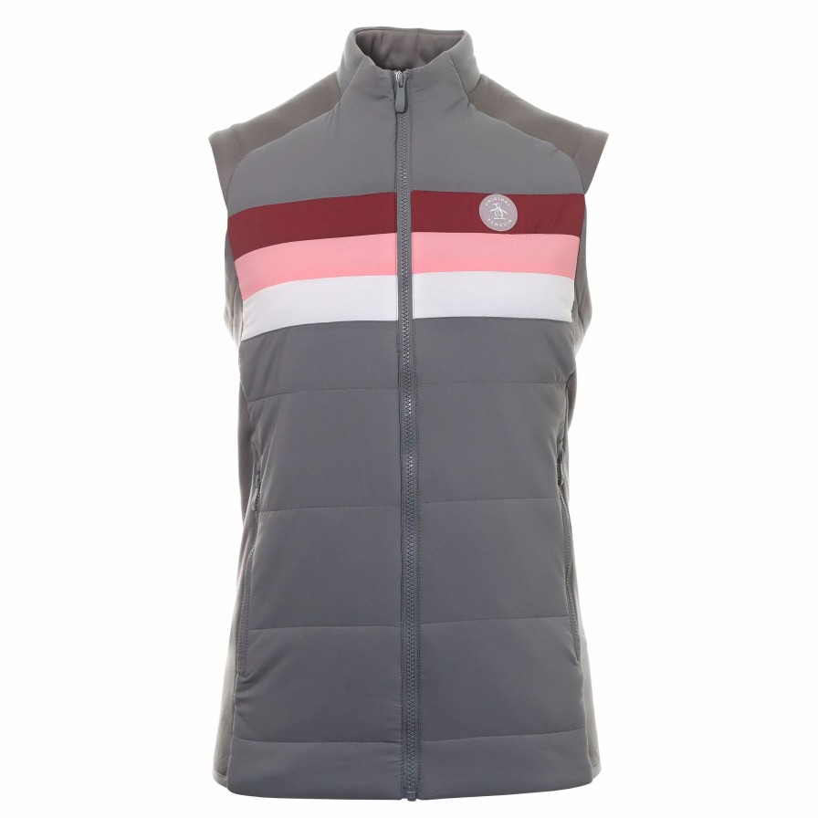 * Original Penguin Golf Insulated Mixed Media Vest Outerwear