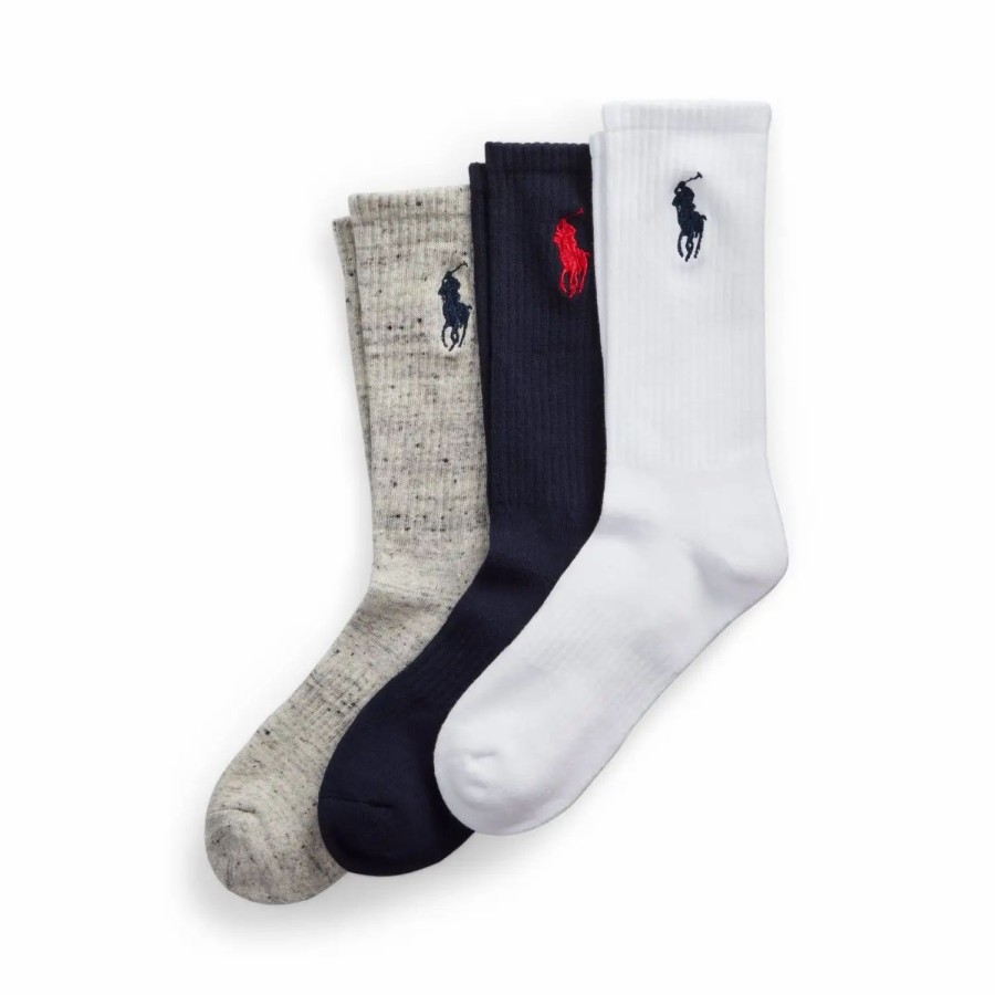 * Polo Ralph Lauren Big Pony Crew Socks 3 Pack Socks