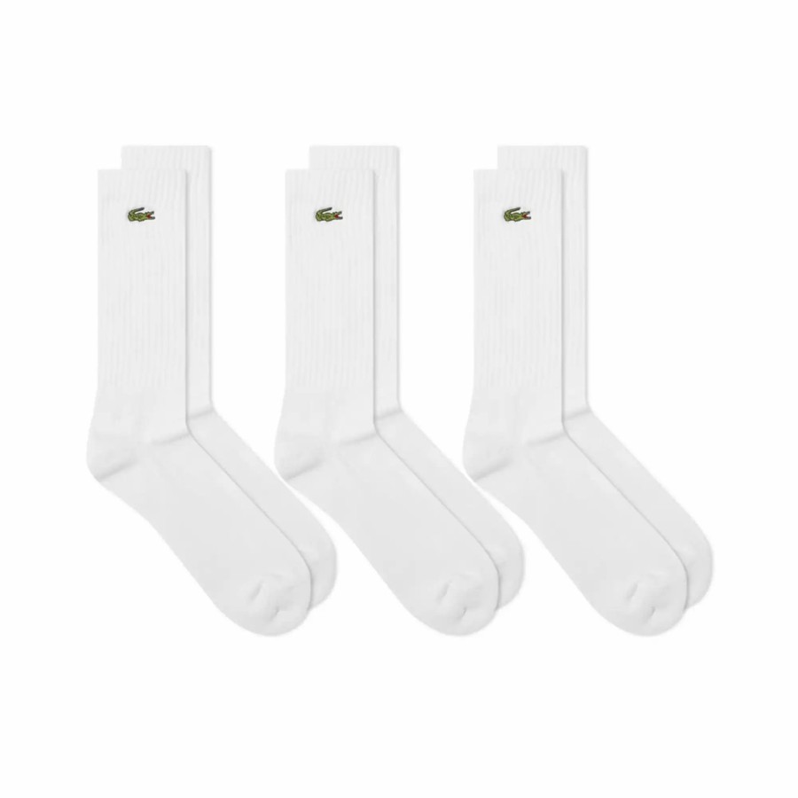 * Lacoste 3 Pack Crew Cut Socks Socks