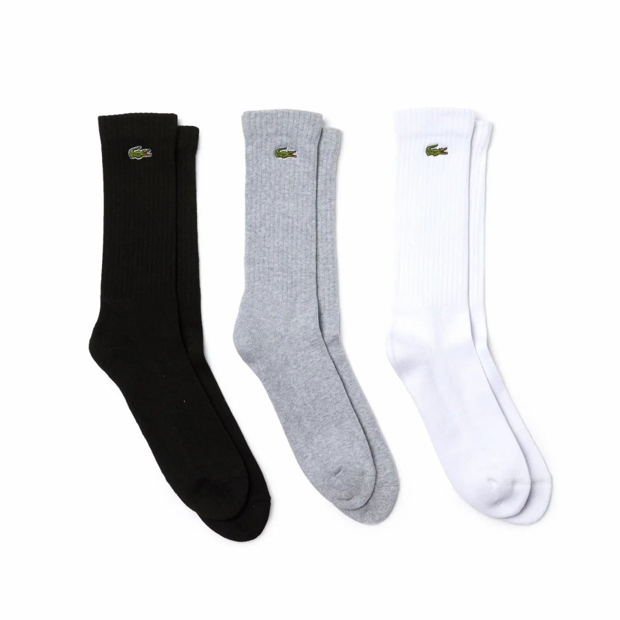 * Lacoste 3 Pack Crew Cut Socks Socks