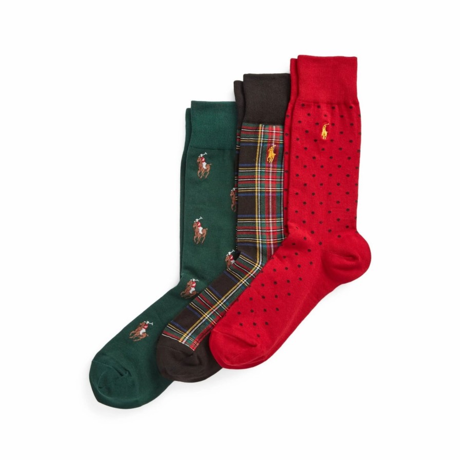 * Polo Ralph Lauren Tartan Pony Crew Socks Gift Set Socks